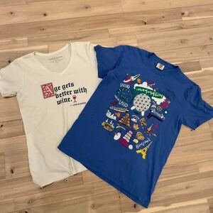 Life is Good white and blue graphic tees lot Sz Med #lifestyle #summer